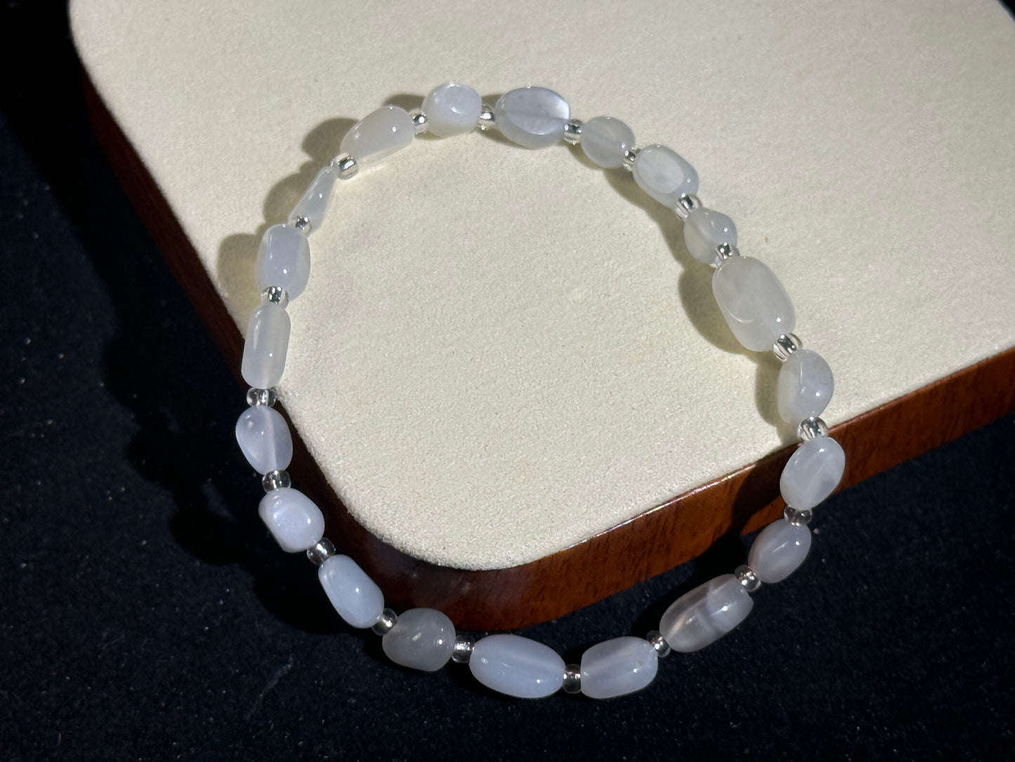 White Moonstone Freeform Bracelet