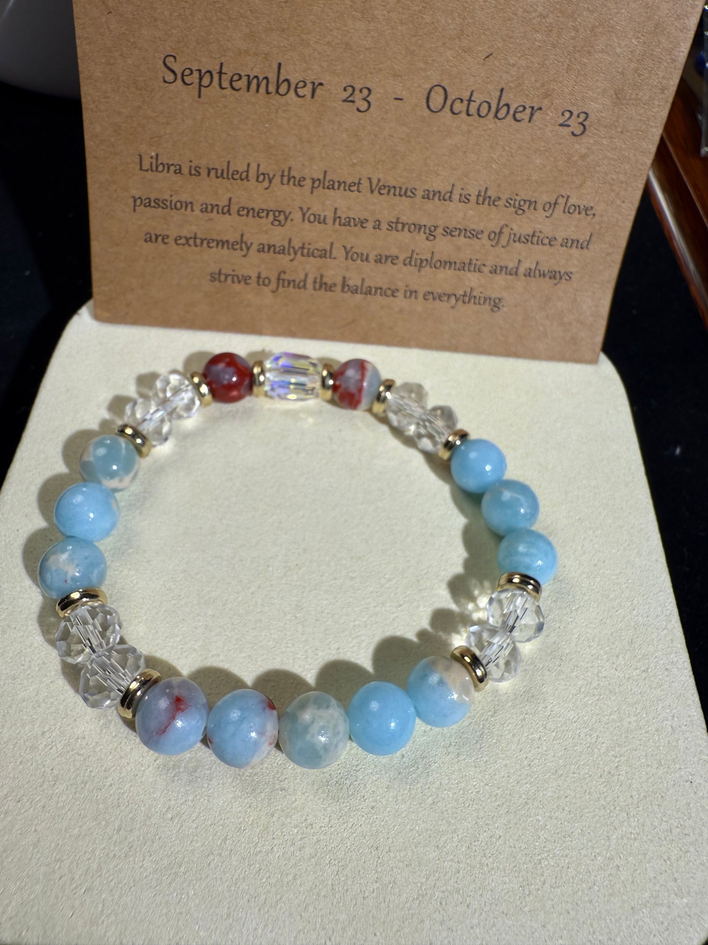 ✔Constellation-Libra Crystal Bracelet