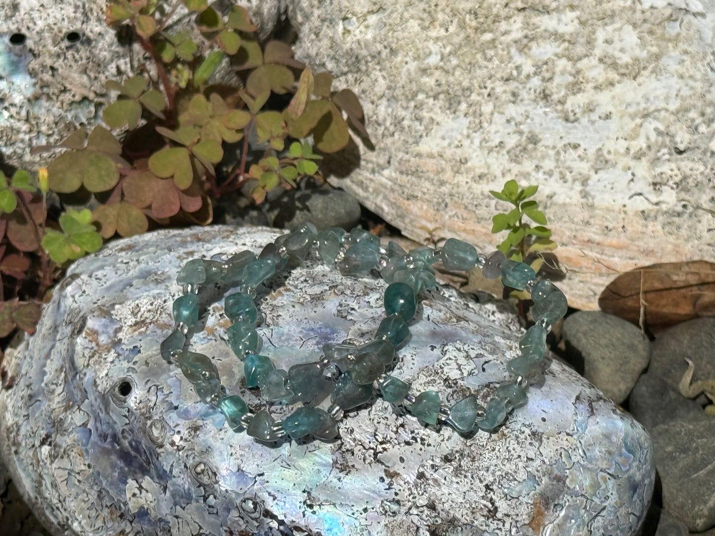 Pulsera de apatita de forma libre