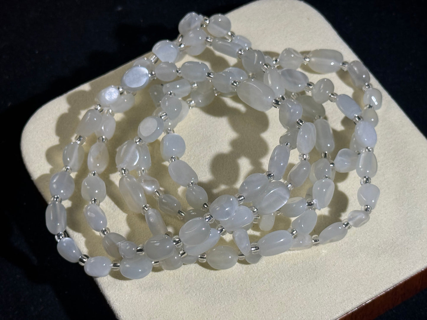 White Moonstone Freeform Bracelet