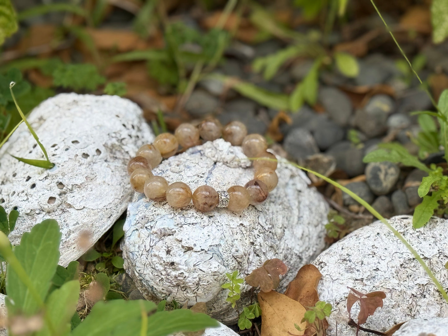 "Golden Guardian" Titanium Rutilated Quartz Bracelet