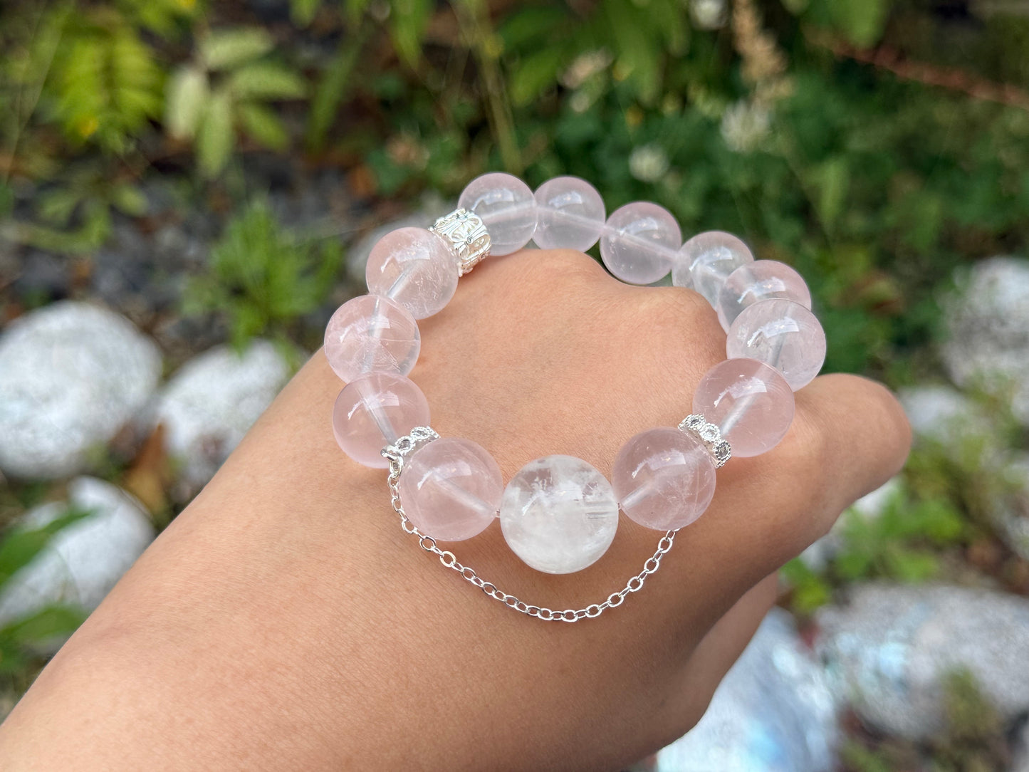 Mozambique Rose Quartz Love Bracelet: Attract & Deepen Love