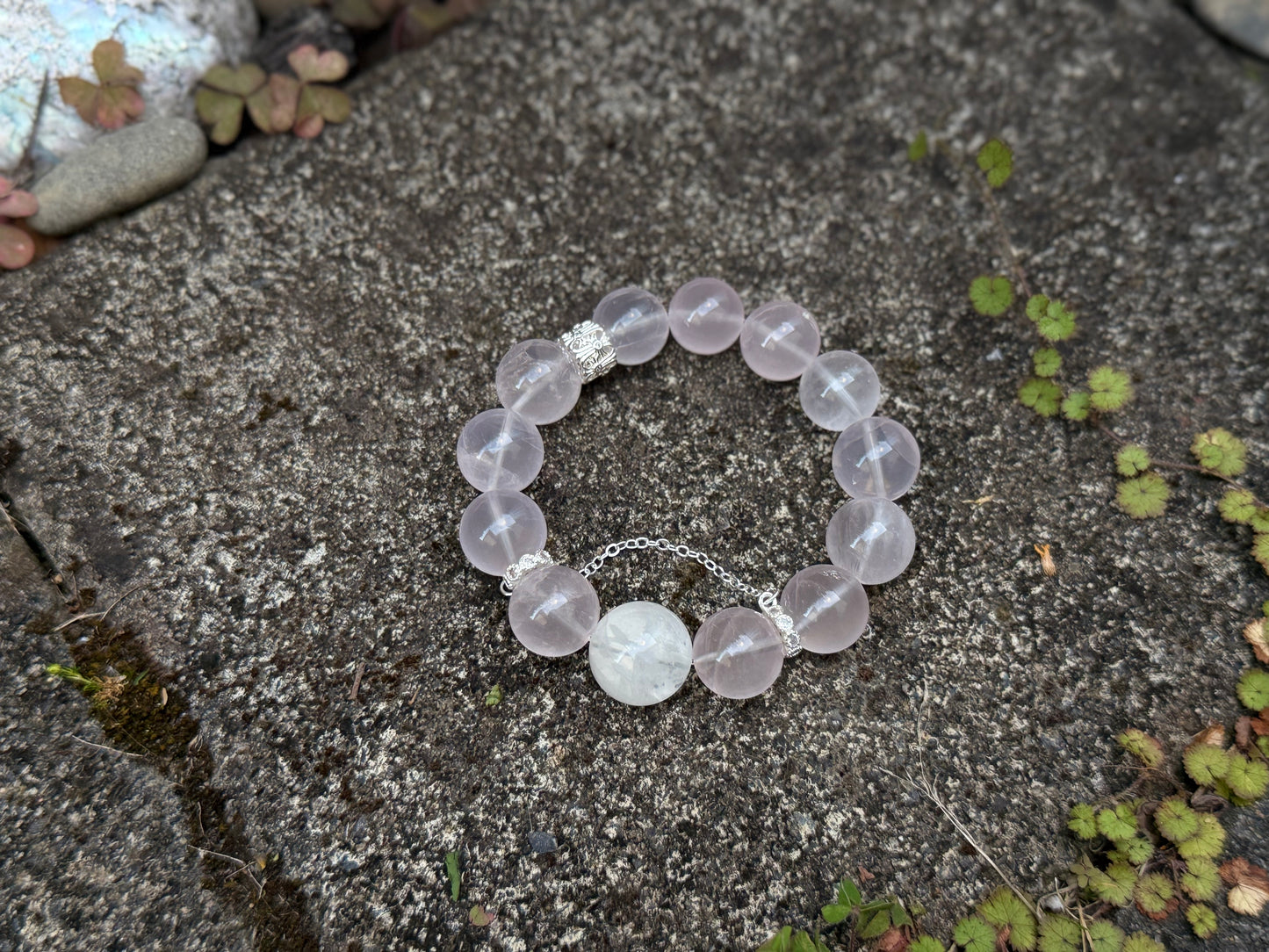 Mozambique Rose Quartz Love Bracelet: Attract & Deepen Love