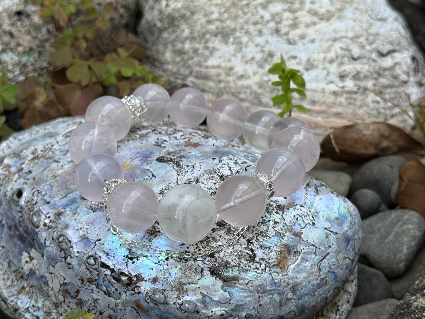 Mozambique Rose Quartz Love Bracelet: Attract & Deepen Love