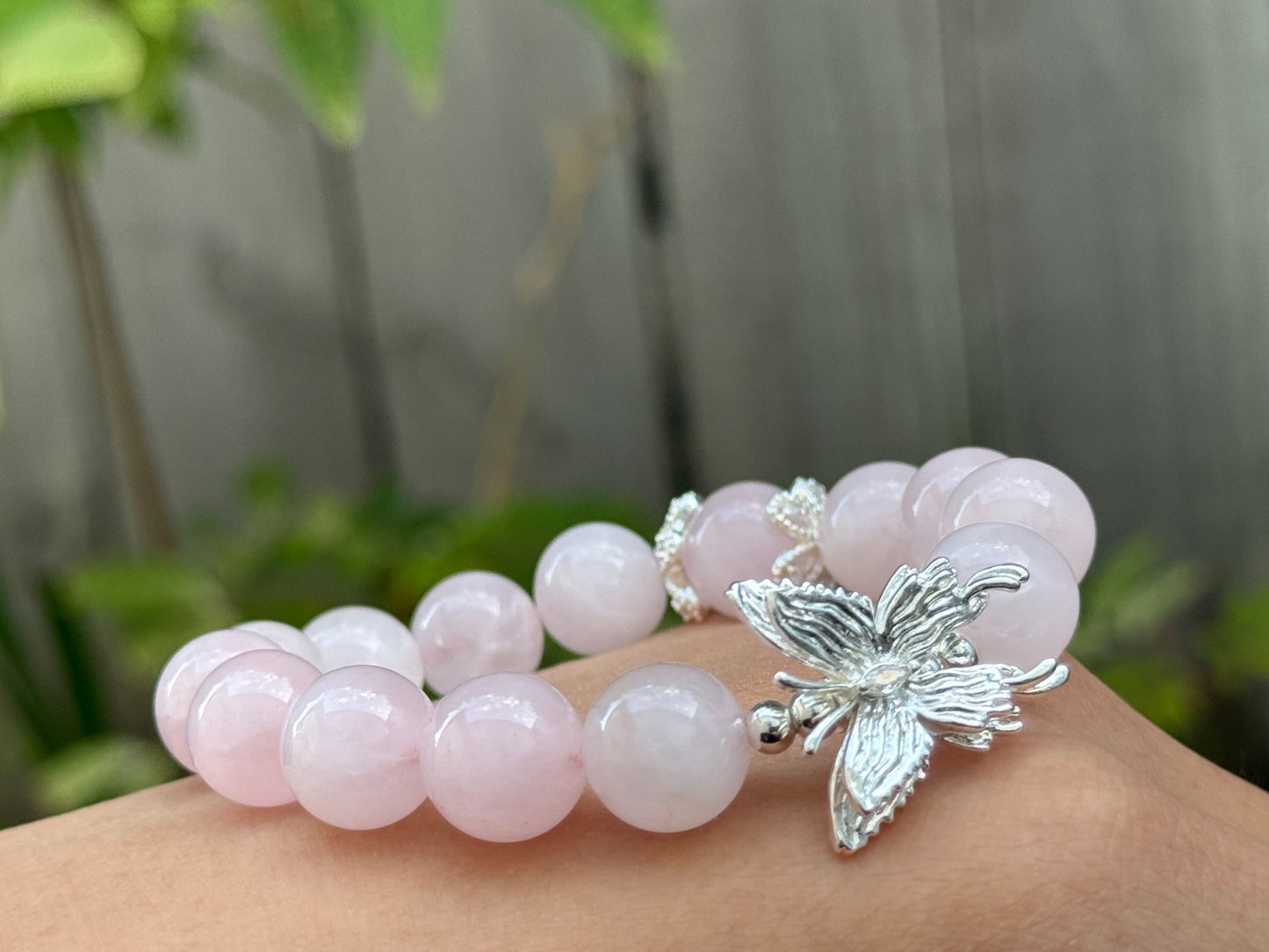 Madagascar Rose Quartz Butterfly Bracelet: The Power of Love & Transformation