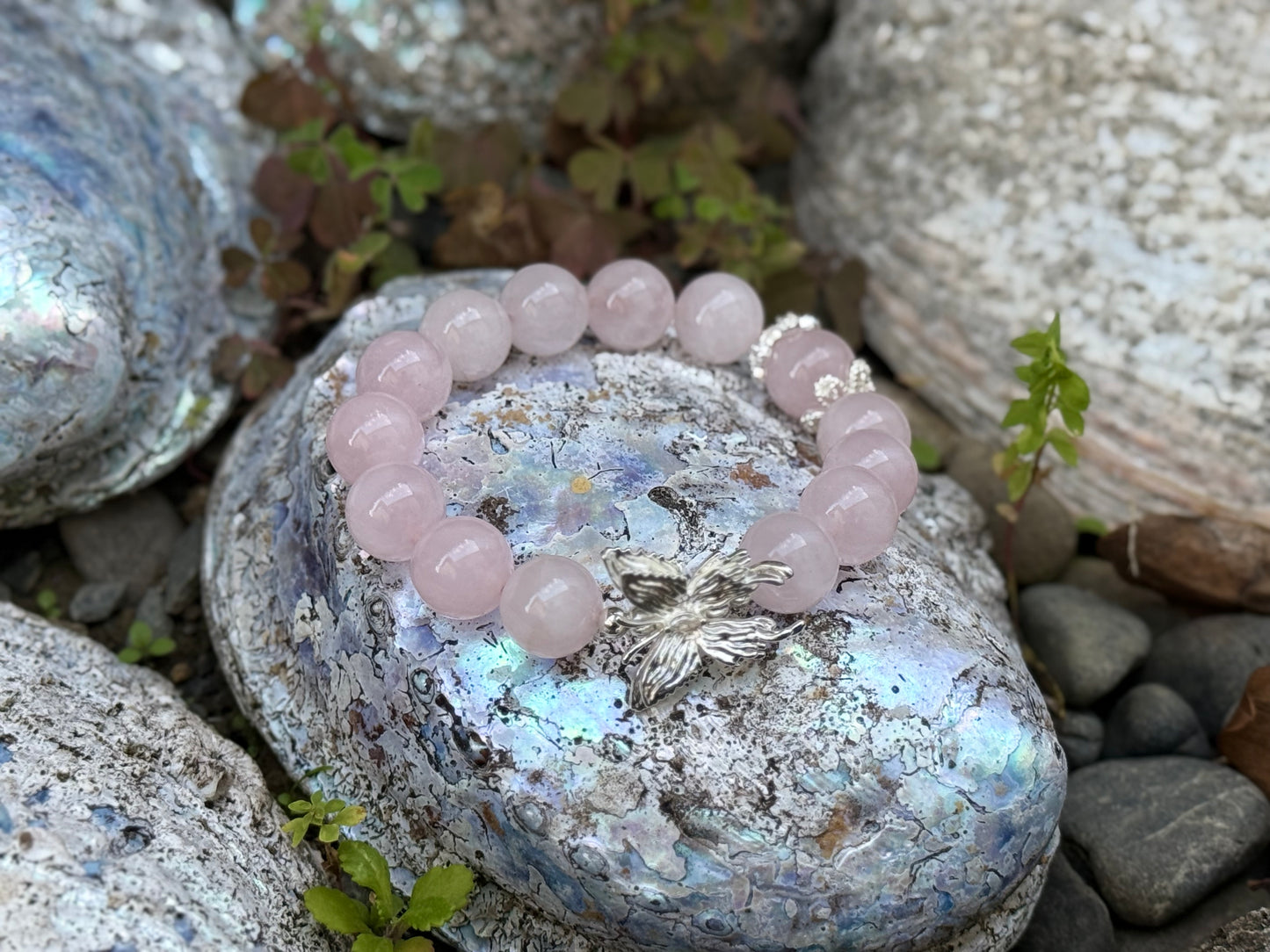 Madagascar Rose Quartz Butterfly Bracelet: The Power of Love & Transformation