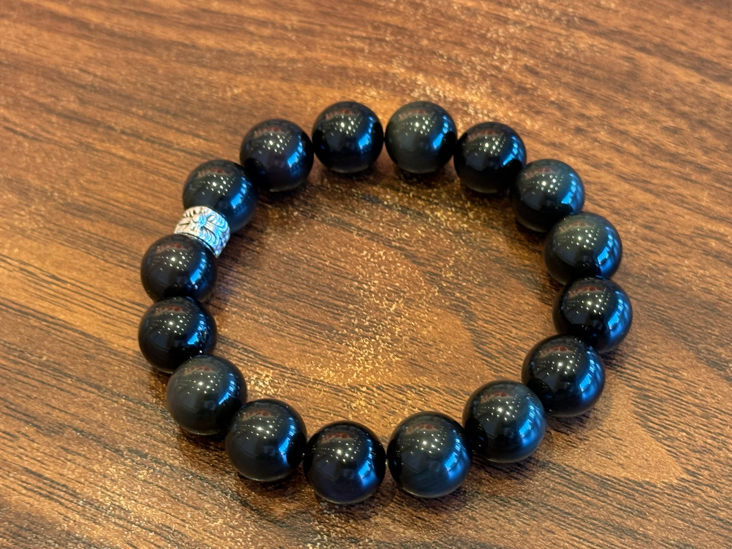 "Shadow Guardian" Obsidian Bracelet đ¤