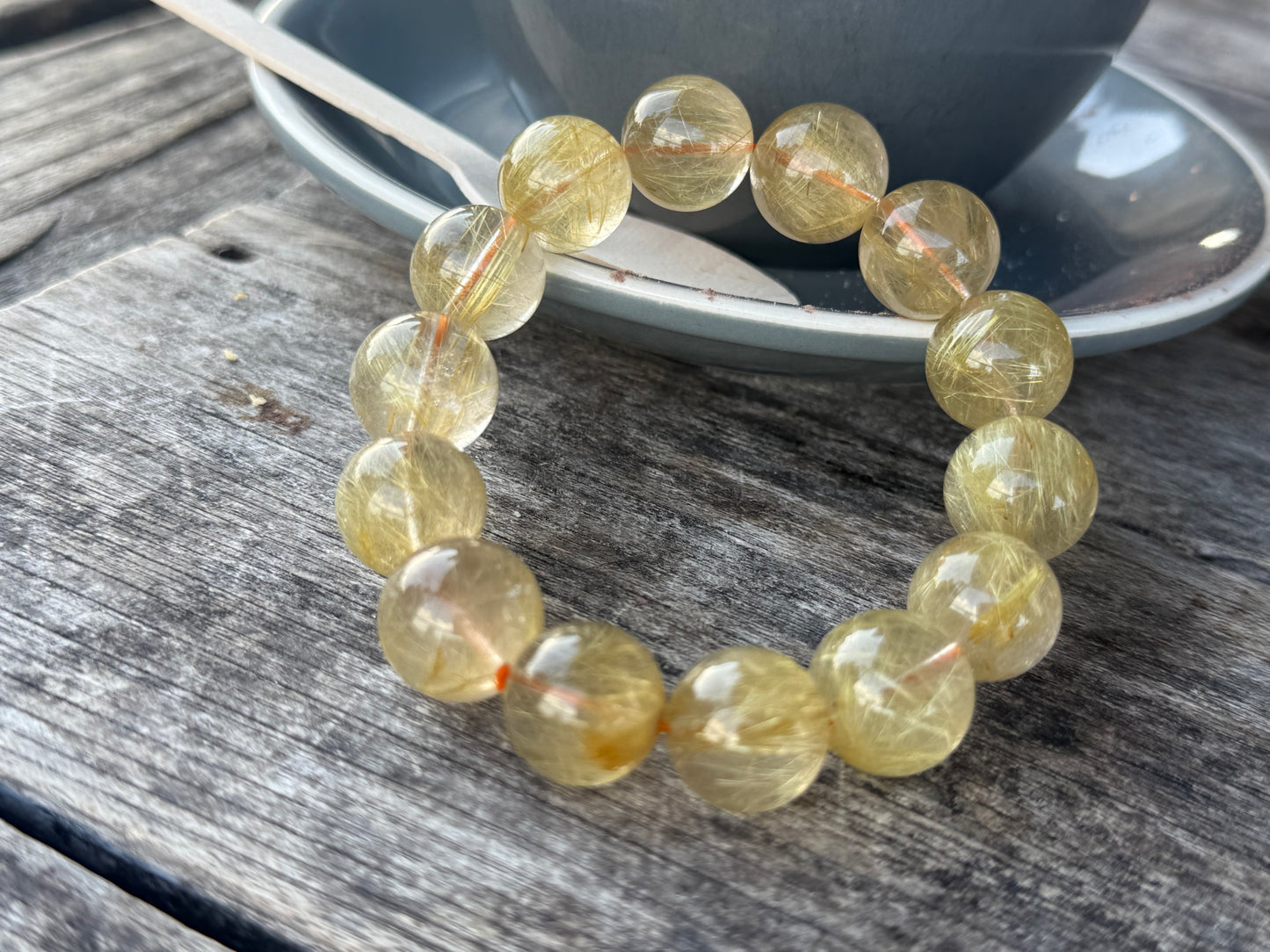 "Venus Radiance" Golden Rutilated Quartz Bracelet