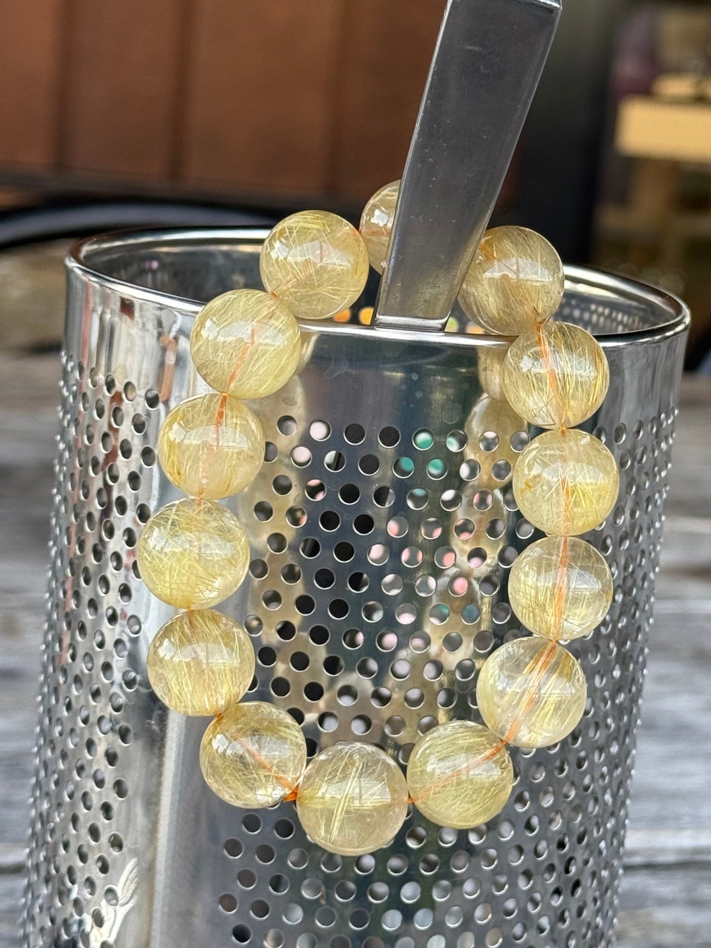 "Venus Radiance" Golden Rutilated Quartz Bracelet