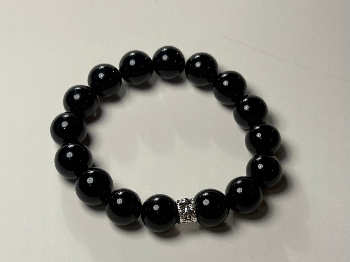 "Shadow Guardian" Black Agate Bracelet