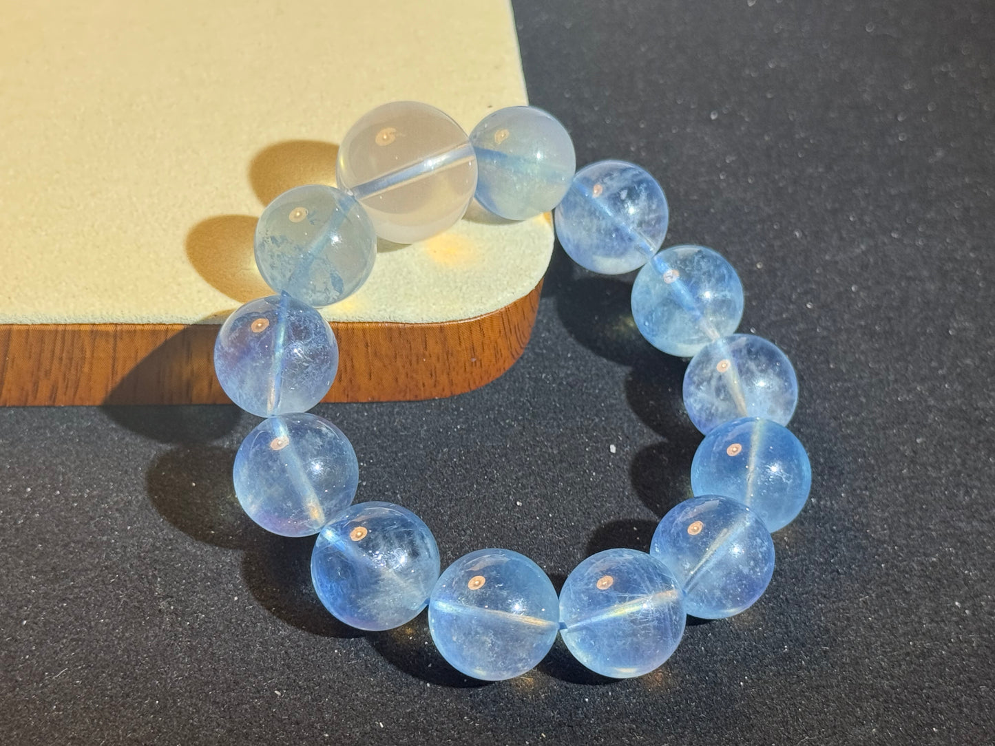 "Ocean Dream" Aquamarine & Milky Quartz Bracelet