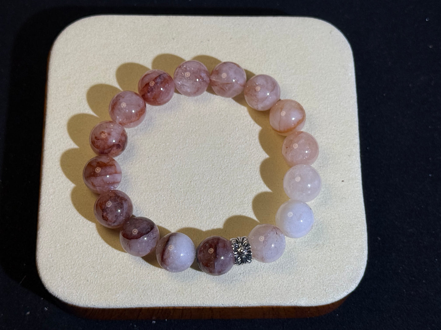 "Blush Bloom" Gradient Red Epidote Bracelet