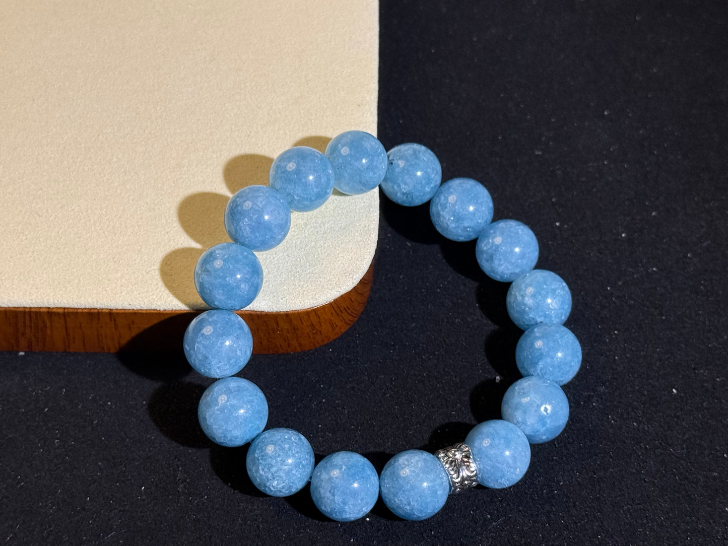 "Ocean Serenity" Crackled Aquamarine Bracelet