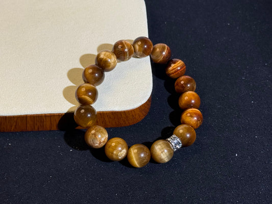 "Tiger’s Radiance" Enhanced Orange Tiger Eye Bracelet