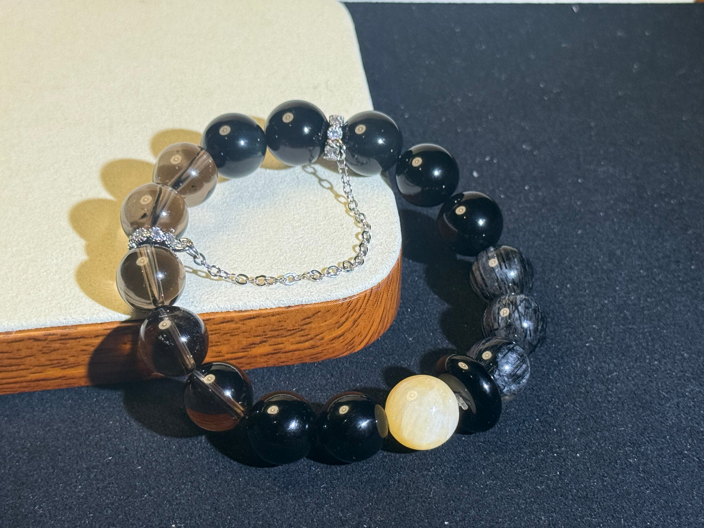 "Shadow Guardian" Protection & Strength Bracelet