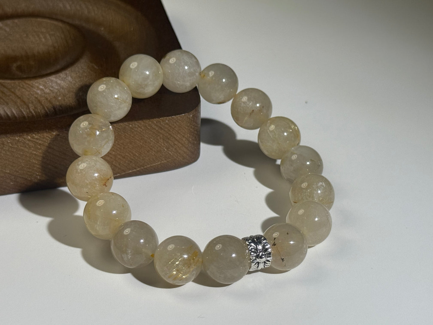 "Golden Radiance" Cotton-Included Golden Rutilated Quartz Bracelet
