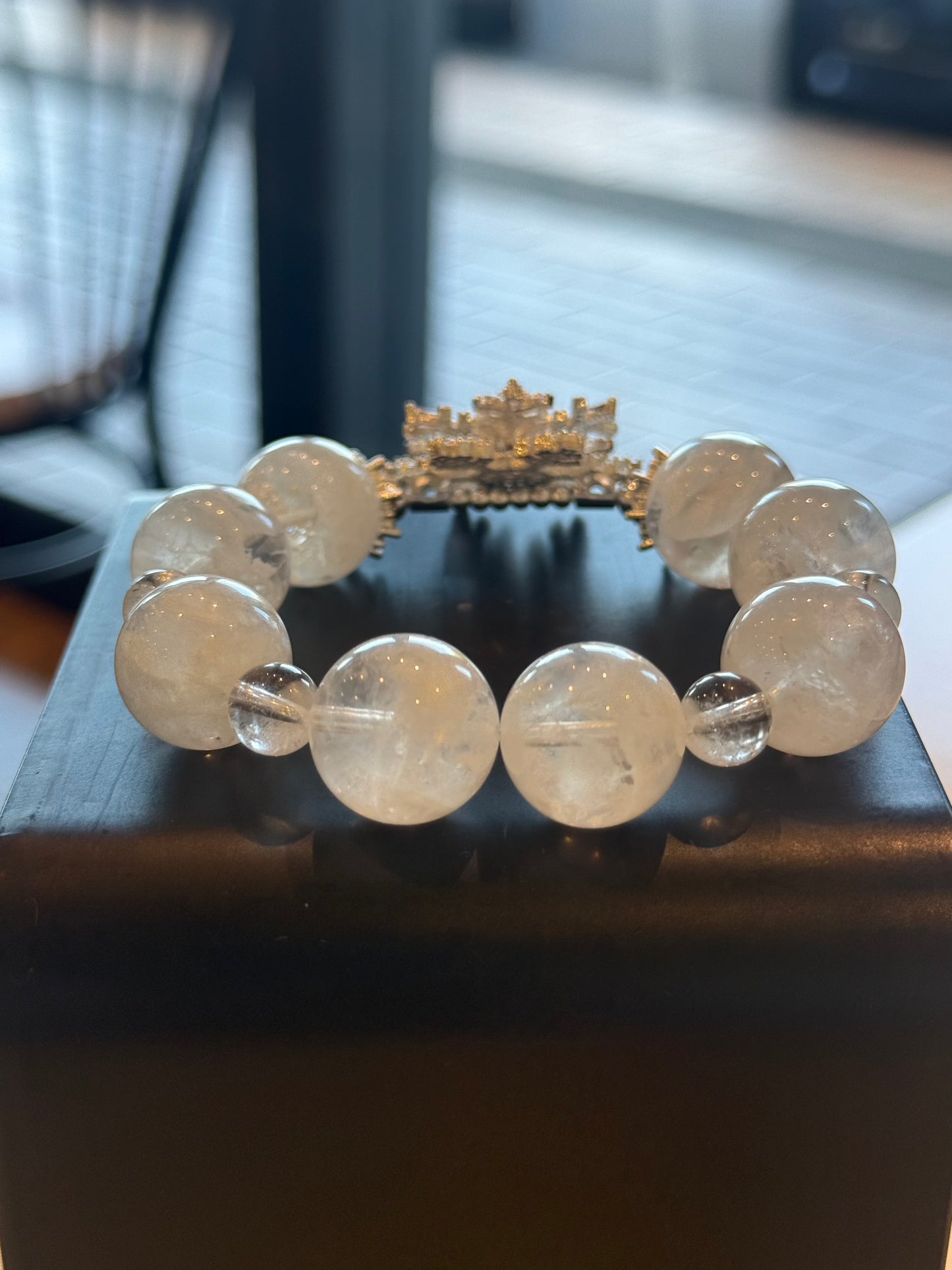"Winter Enchantment" Snow Phantom Quartz Bracelet