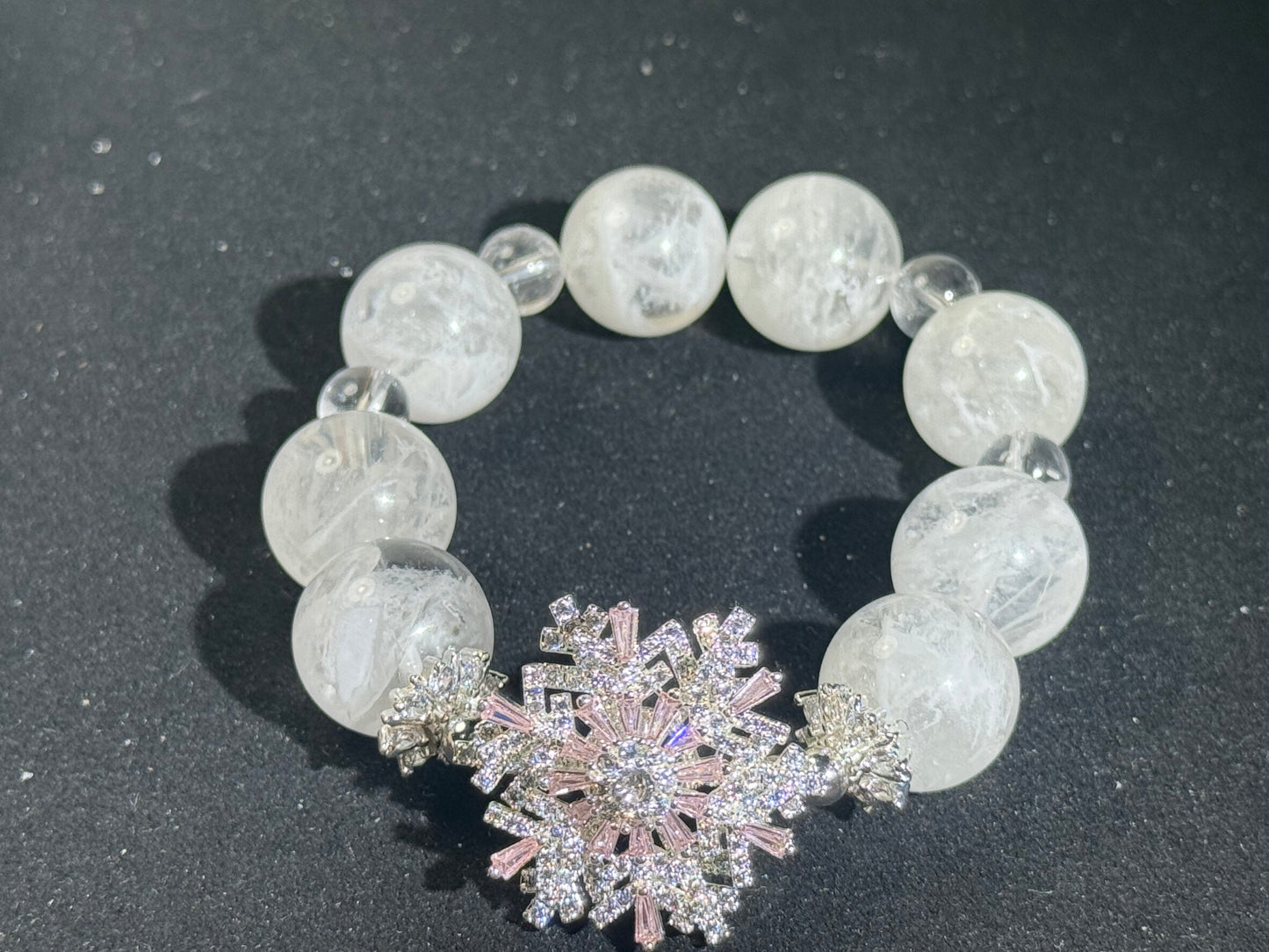 "Winter Enchantment" Snow Phantom Quartz Bracelet