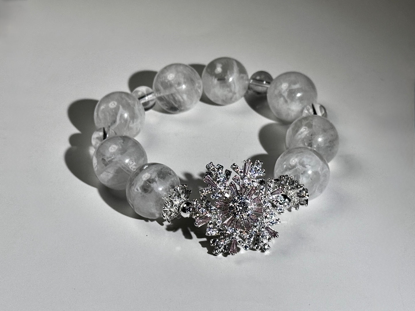 "Winter Enchantment" Snow Phantom Quartz Bracelet