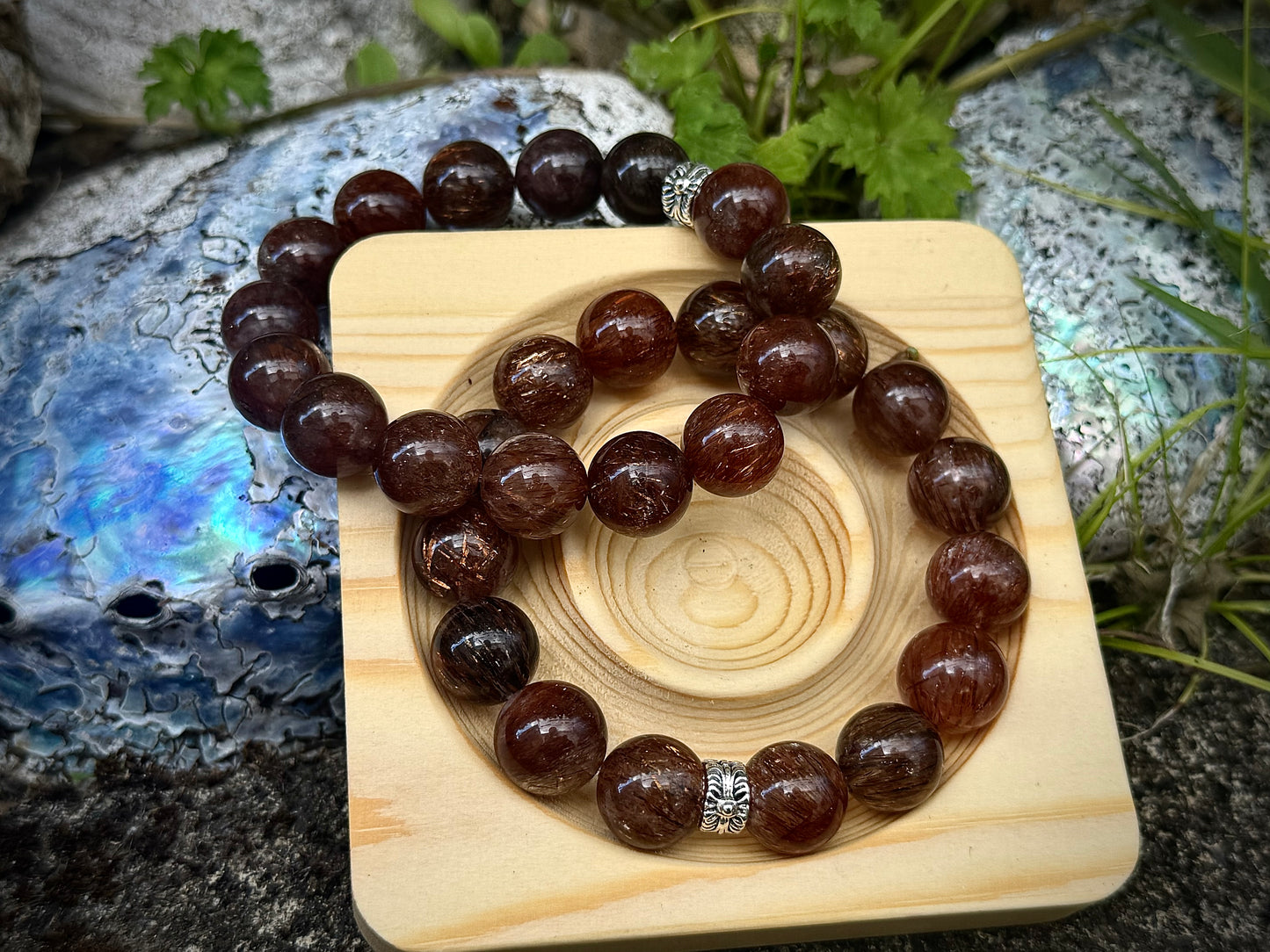 "Shadow Sovereign" Black Golden Rutilated Quartz Bracelet