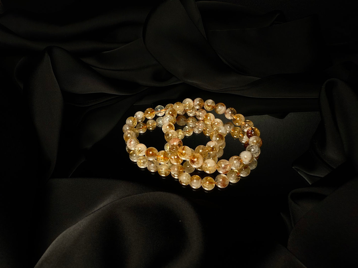 Pulsera de riqueza de cuarzo rutilado dorado natural