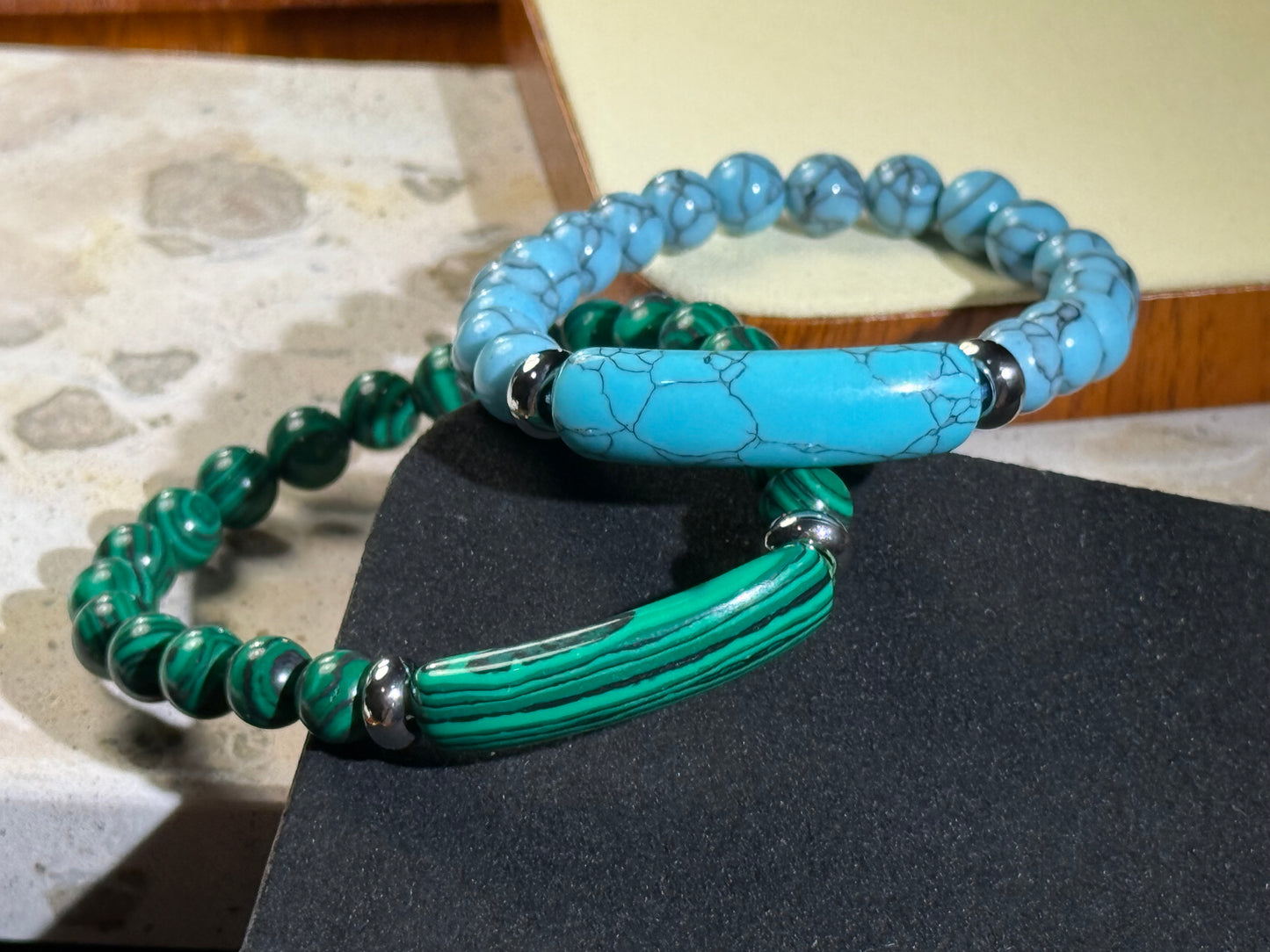 Malachite Bridge Bracelet Synthetic