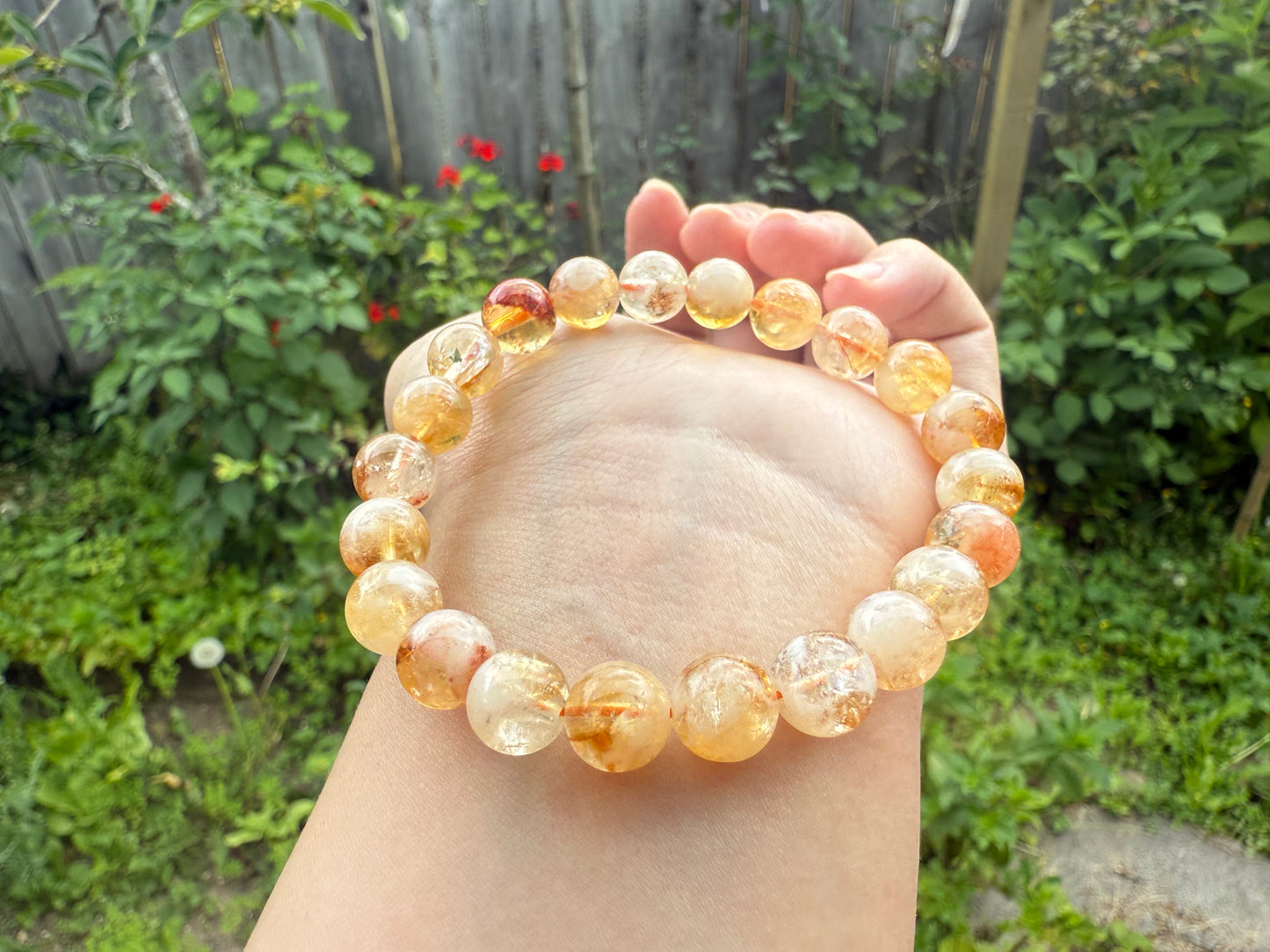 Pulsera de riqueza de cuarzo rutilado dorado natural