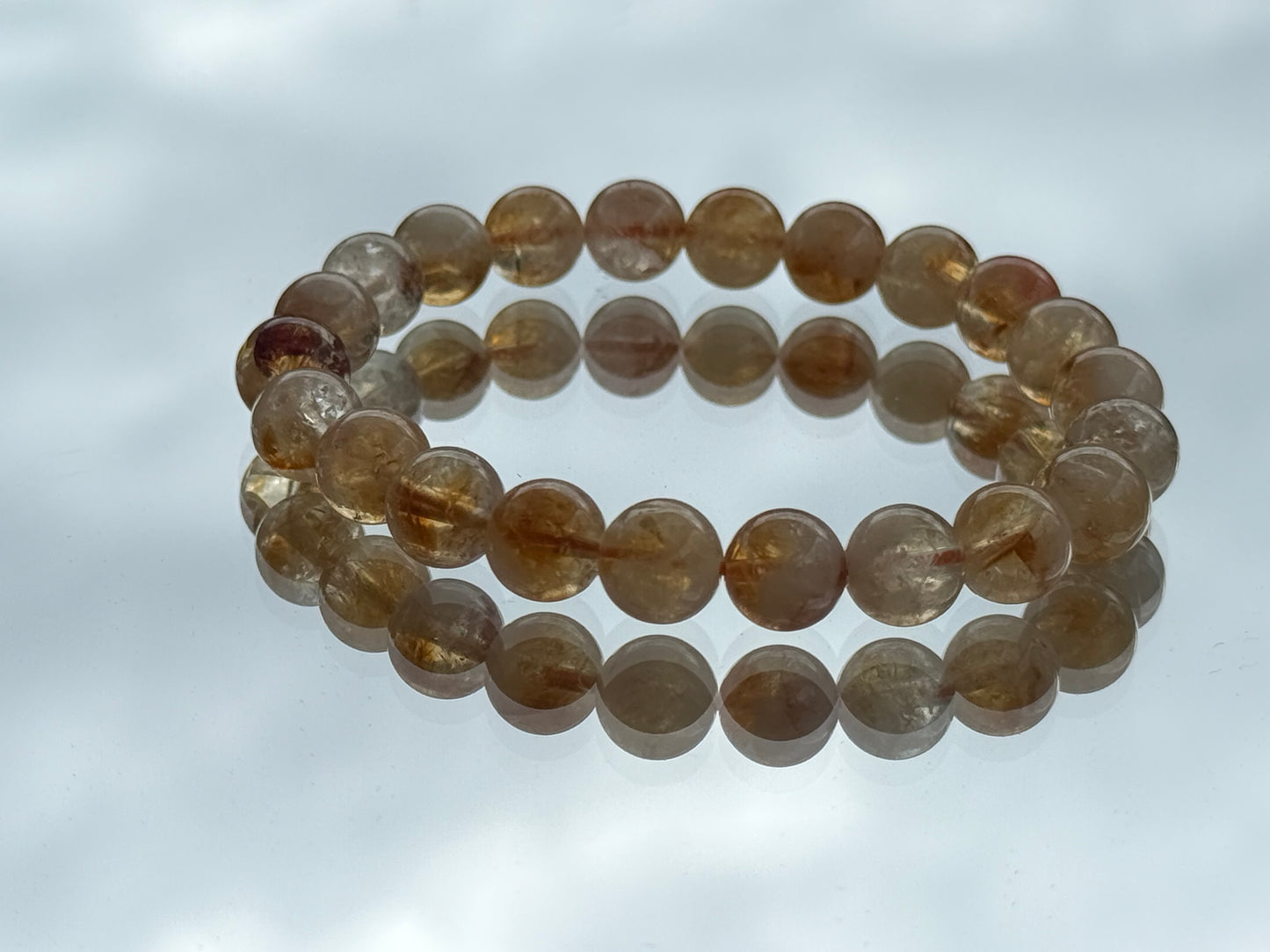 Pulsera de riqueza de cuarzo rutilado dorado natural