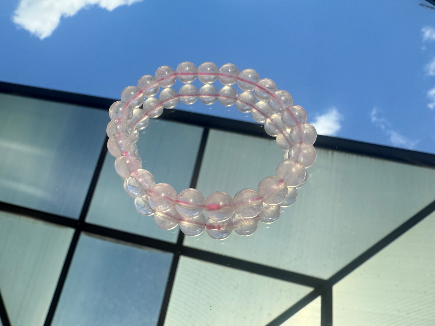 ✔Pulsera de cristal de cuarzo rosa -9,9