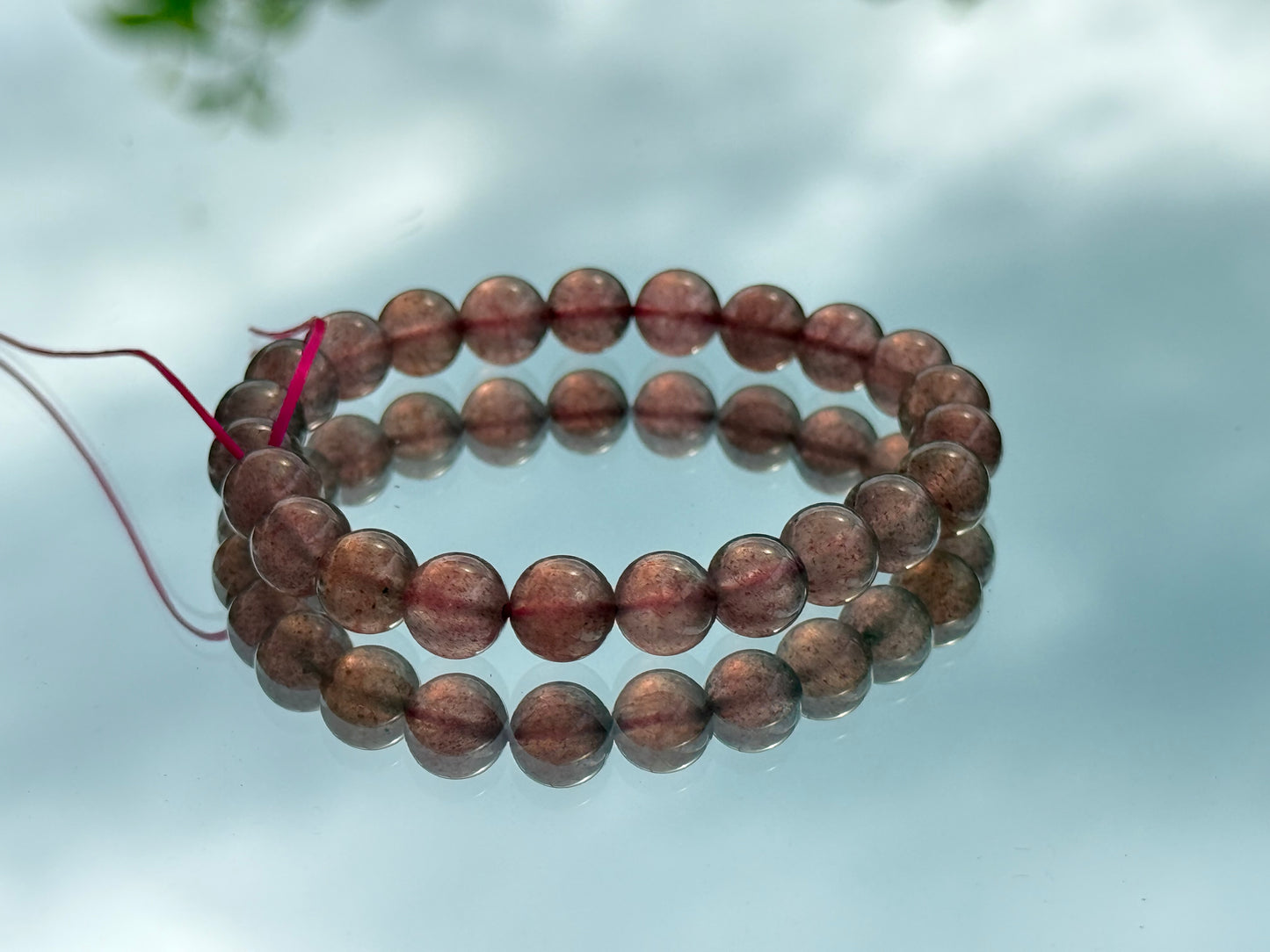 Strawberry Quartz Crystal Bracelet