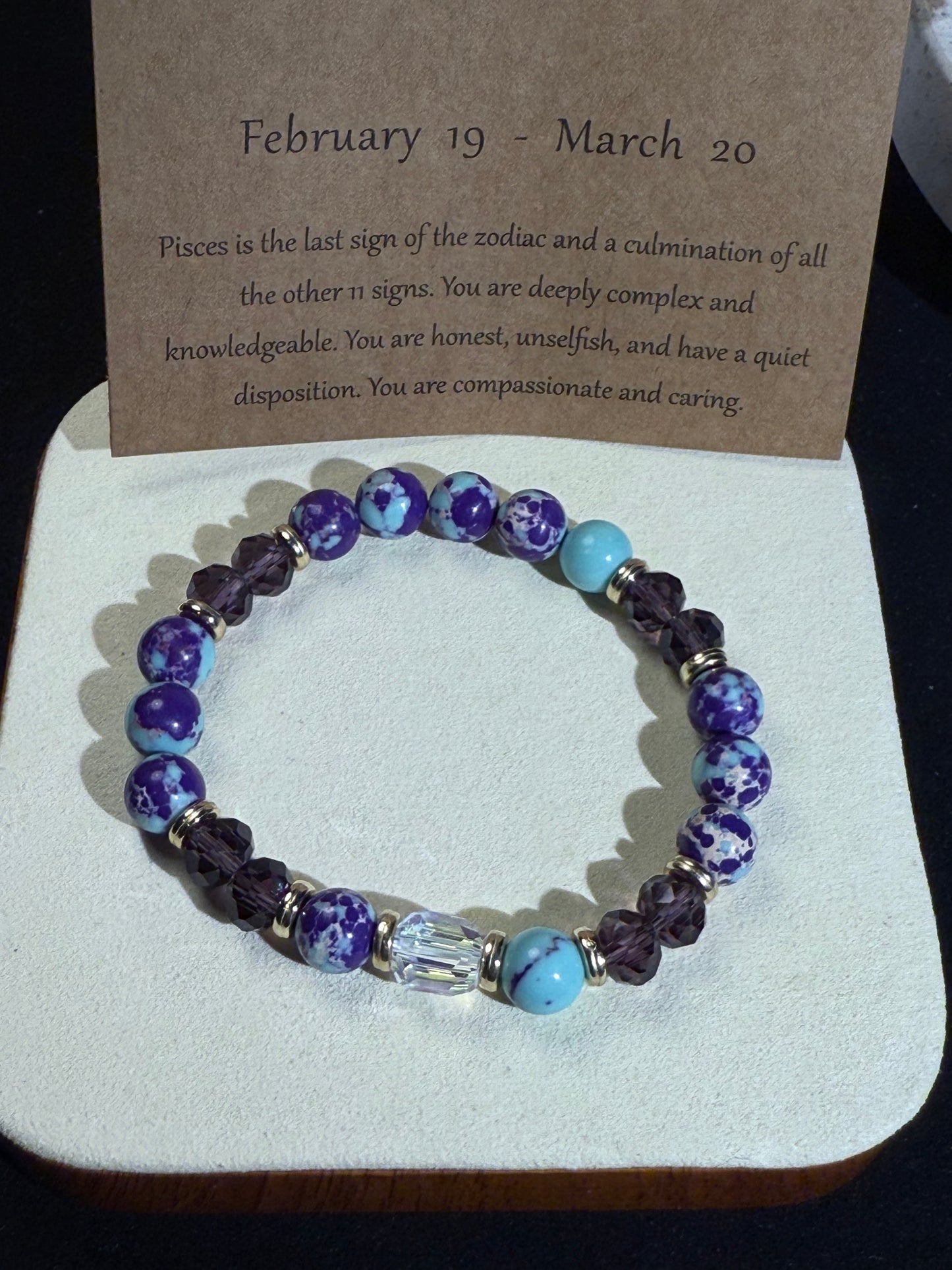 ✔Constellation-Pisces Crystal Bracelet