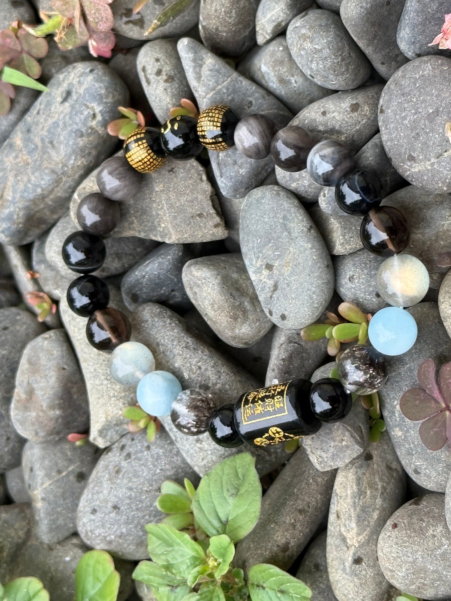 ✔Pulsera de cristal personalizada con el elemento agua de los cinco elementos