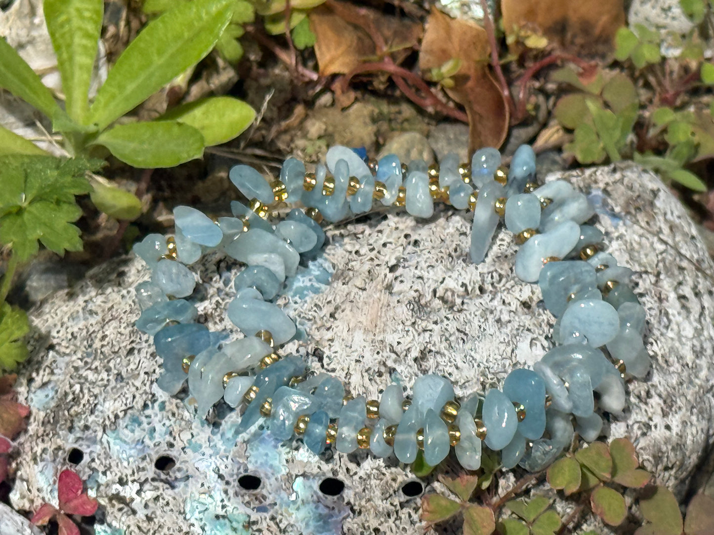 Aquamarine Freeform Bracelet