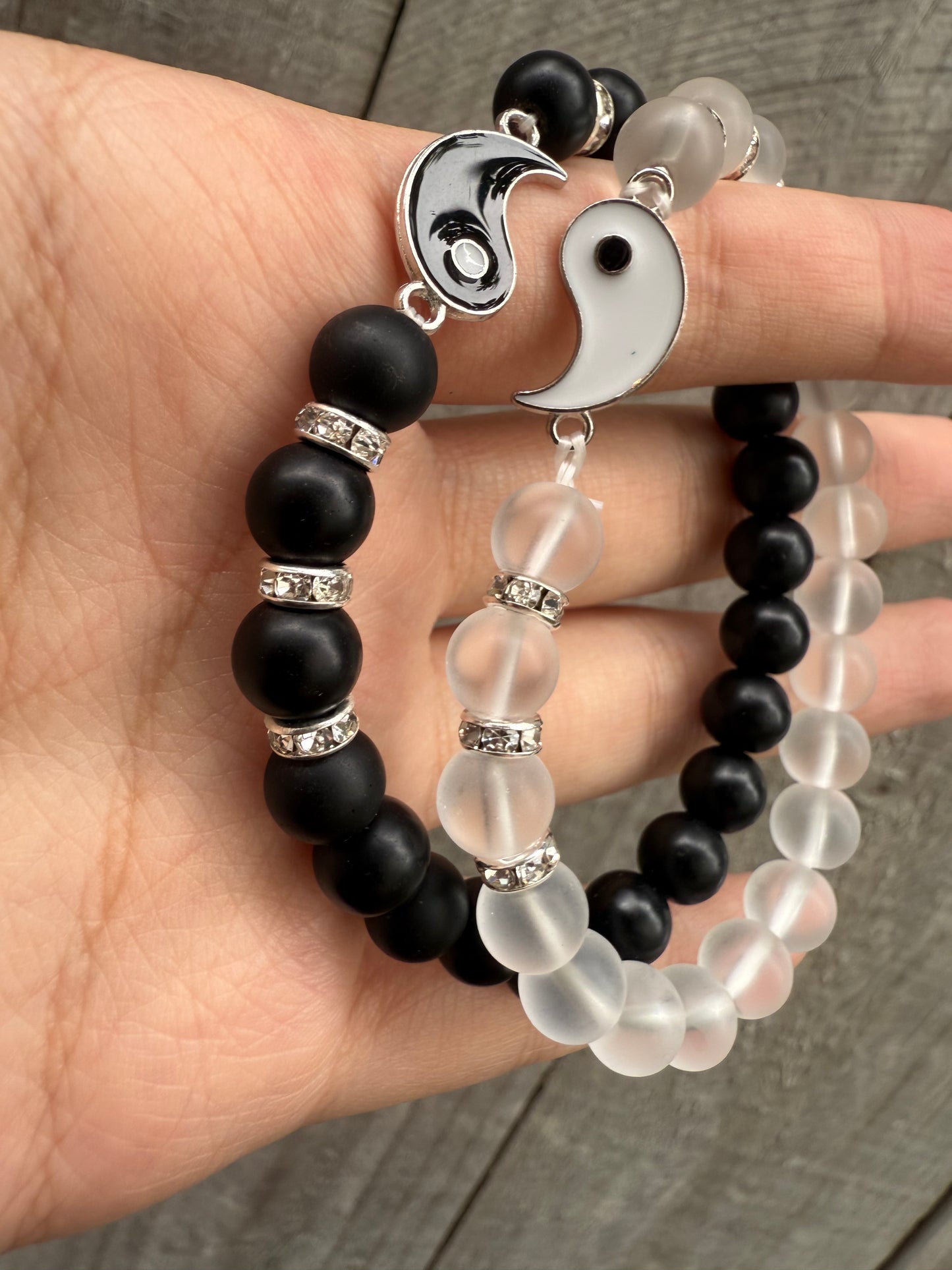 "Twin Forces" Yin-Yang Harmony Couple Bracelets