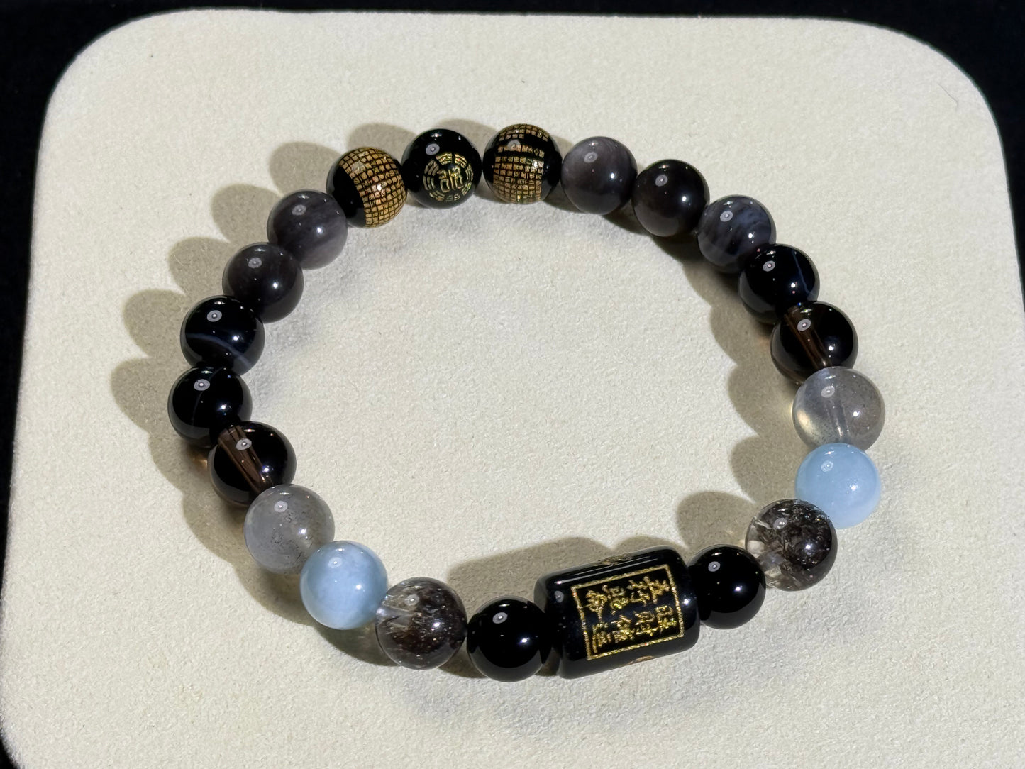 ✔Pulsera de cristal personalizada con el elemento agua de los cinco elementos