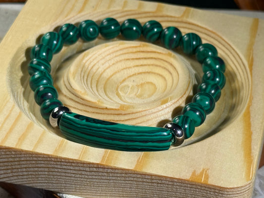 Malachite Bridge Bracelet Synthetic