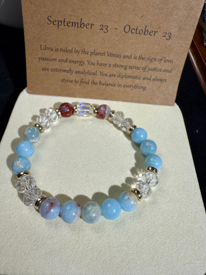✔Constellation-Libra Crystal Bracelet