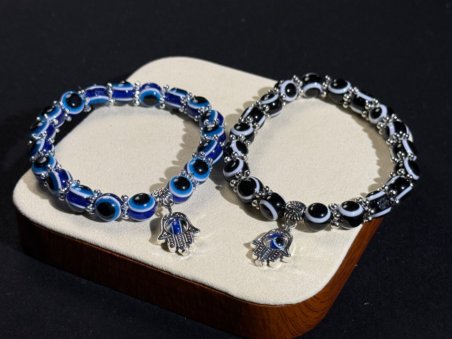 ✔Pulsera de cristal del chakra del ojo azul