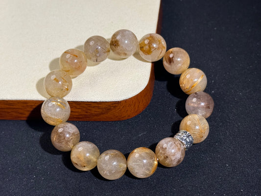 "Golden Guardian" Titanium Rutilated Quartz Bracelet