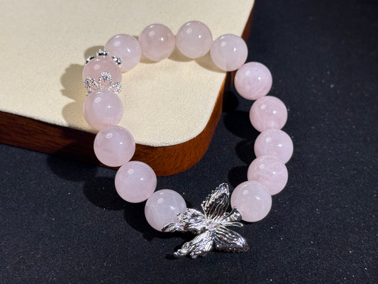 Madagascar Rose Quartz Butterfly Bracelet: The Power of Love & Transformation