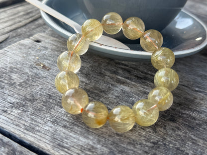 "Venus Radiance" Golden Rutilated Quartz Bracelet