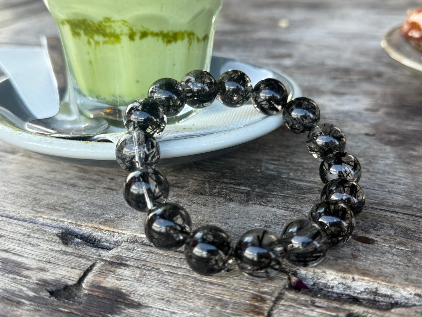 "Shadow Shield" Black Rutilated Quartz Bracelet