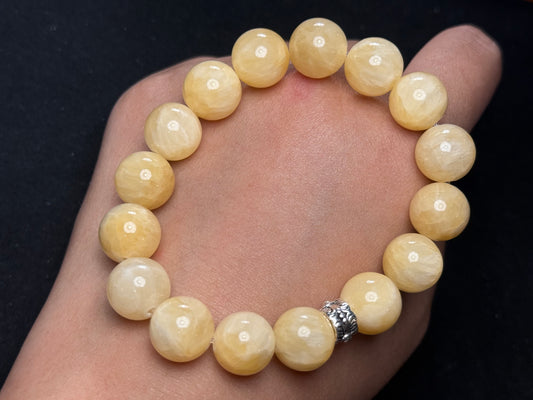 "Golden Harmony" Yellow Jade Bracelet