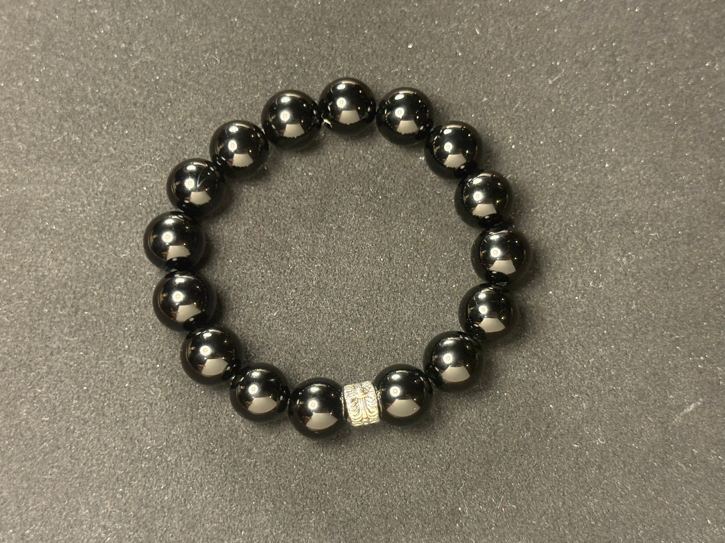 "Shadow Guardian" Black Agate Bracelet