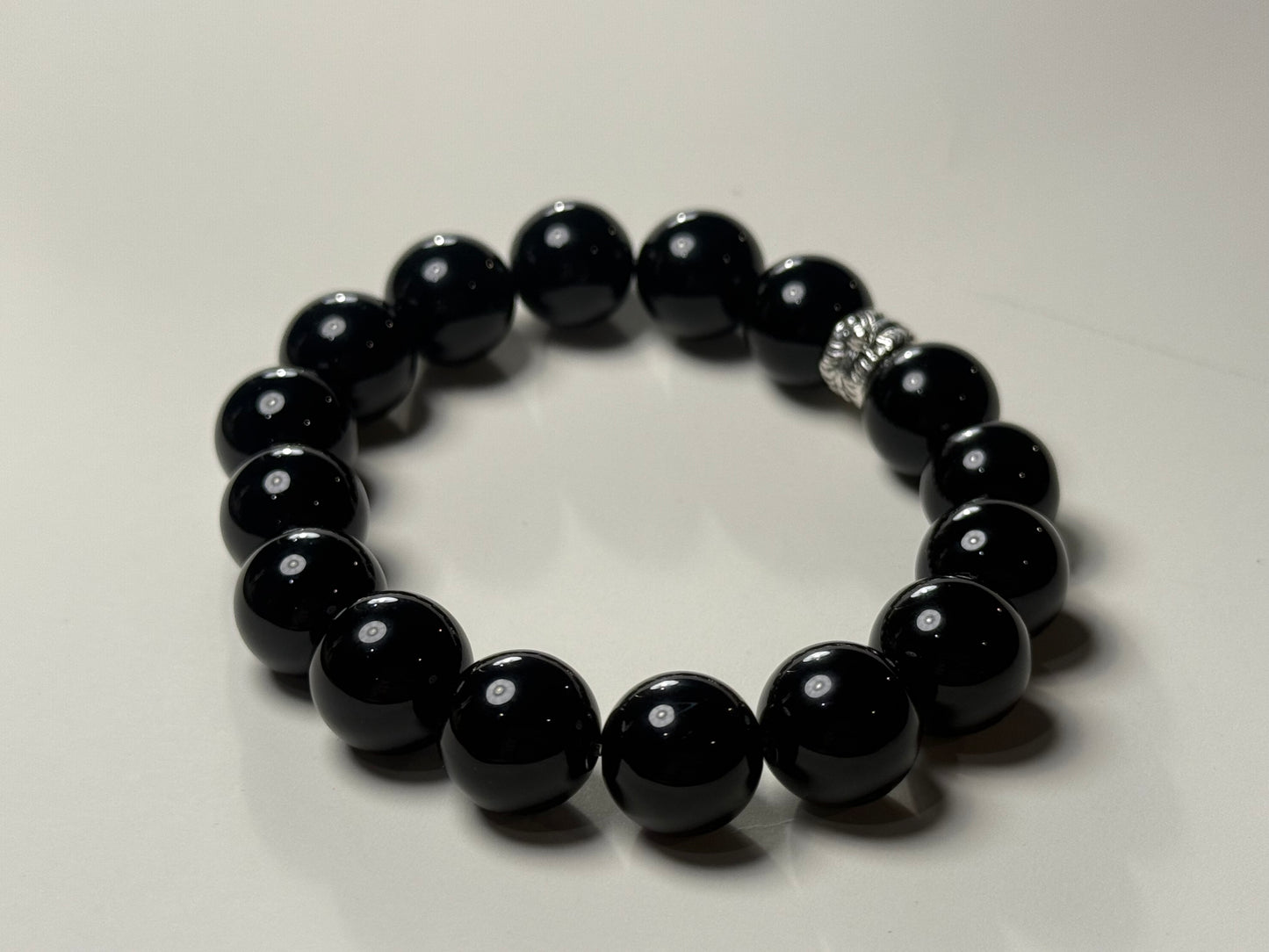 "Shadow Guardian" Black Agate Bracelet