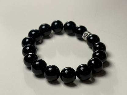 "Shadow Guardian" Black Agate Bracelet