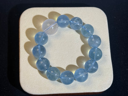 "Ocean Dream" Aquamarine & Milky Quartz Bracelet