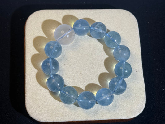 "Ocean Dream" Aquamarine & Milky Quartz Bracelet