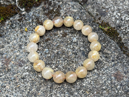 "Celestial Titan" Cotton-Included Rutilated Quartz Bracelet