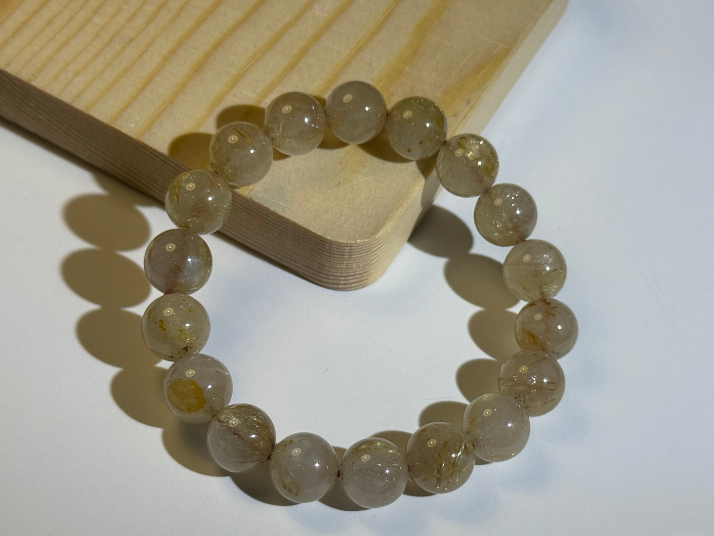 "Celestial Titan" Cotton-Included Rutilated Quartz Bracelet